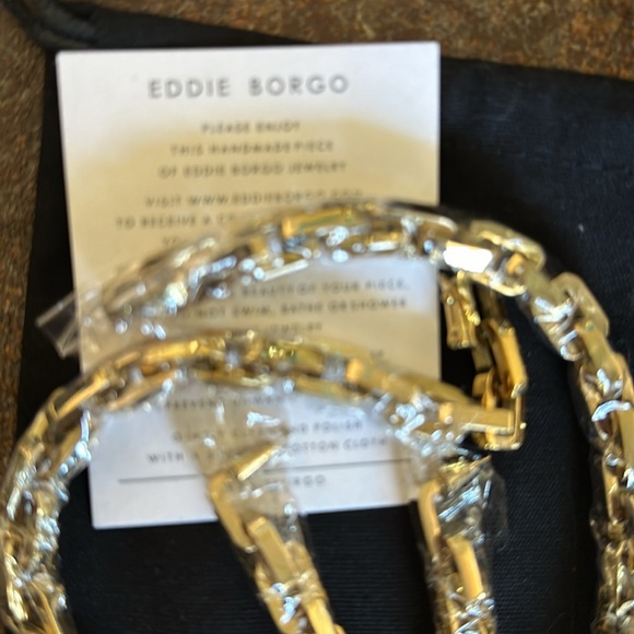 NEW EDDIE BORGO SUPRA CHAIN LINK NECKLACE AND EARRING SET - Picture 3 of 3